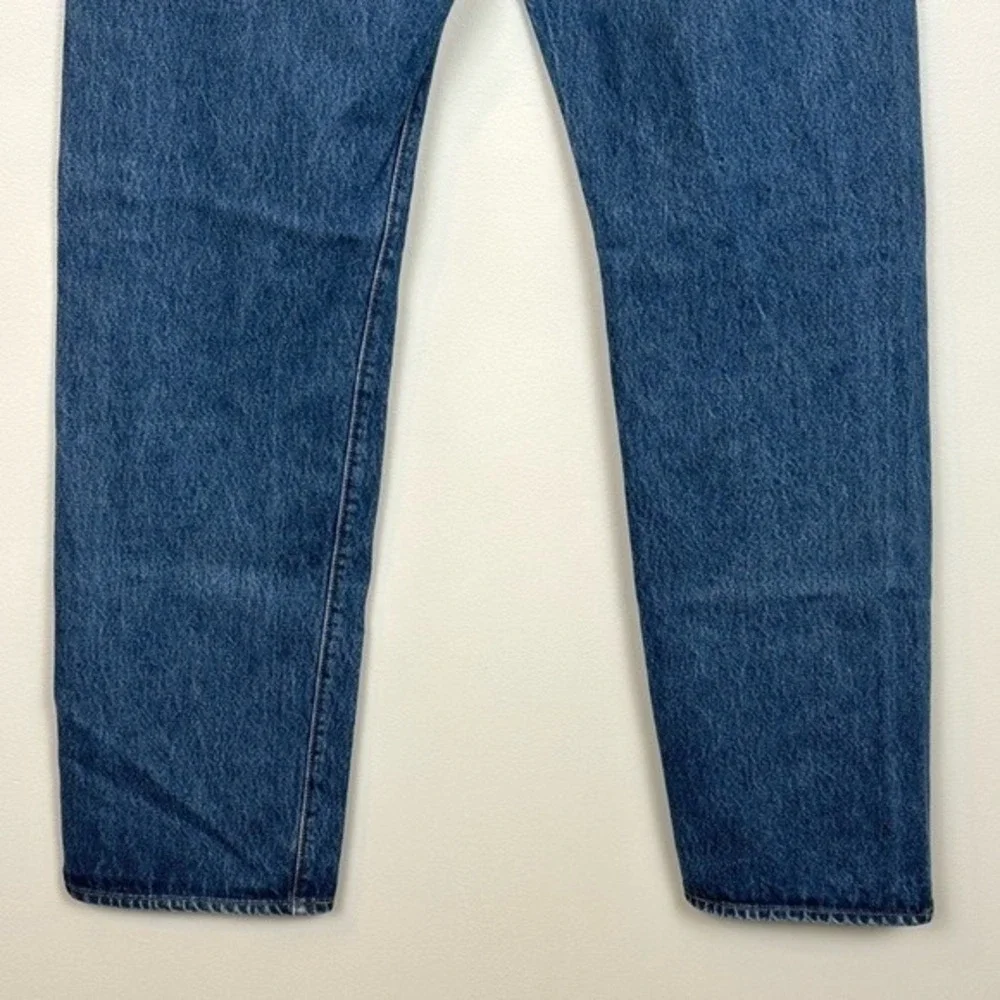 Levis Jeans Mens 36X34.5 Blue 501 Hidden Button Fly Straight Leg Denim‎
